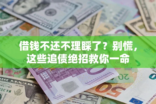 北京借钱不还不理睬了？别慌，这些追债绝招救你一命